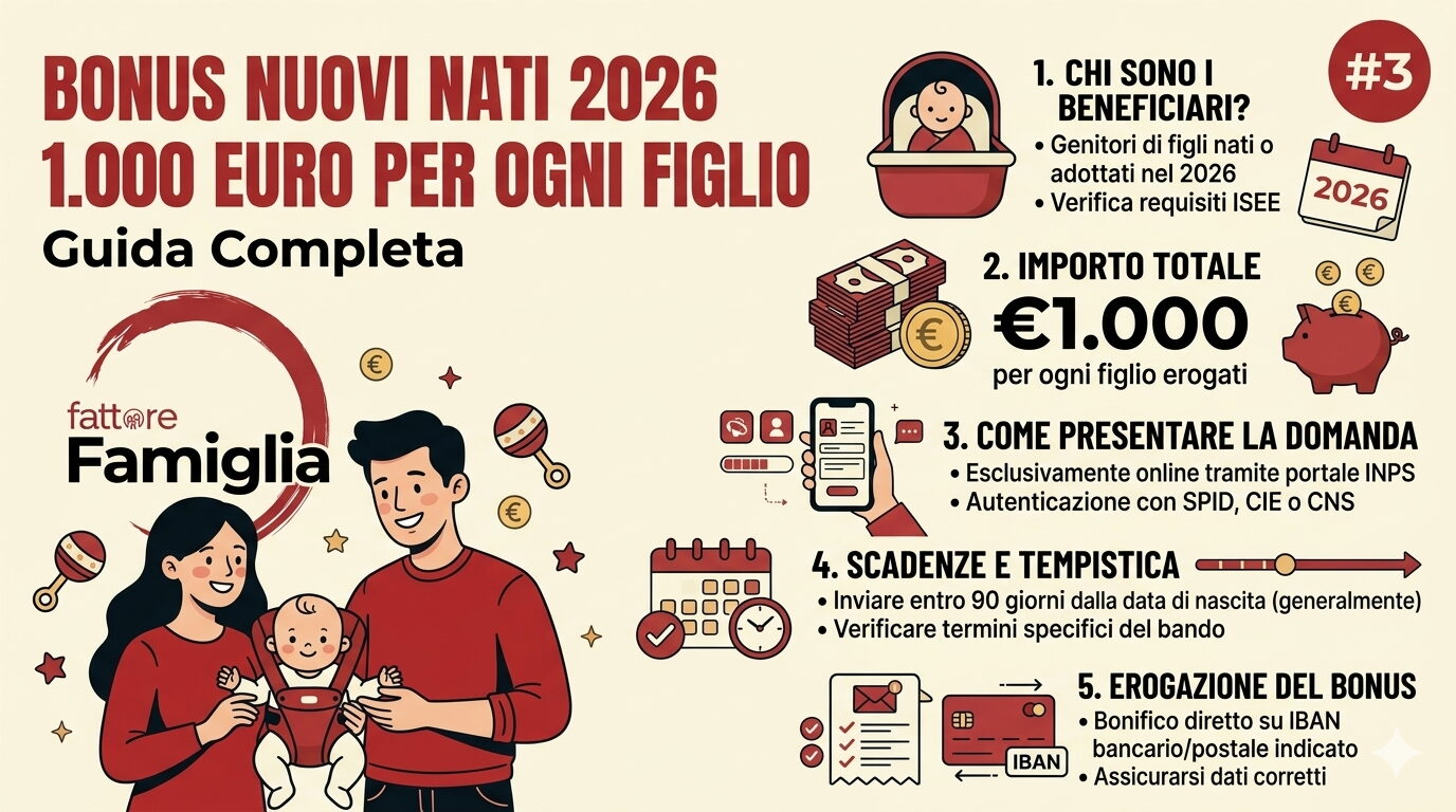 Bonus Nuovi Nati 2026: 1.000 euro per ogni figlio — guida completa