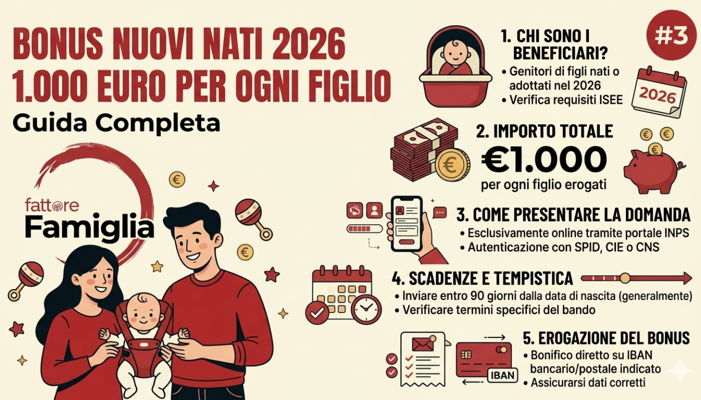 Bonus Nuovi Nati 2026: 1.000 euro per ogni figlio — guida completa