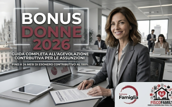 BONUS DONNE 2026: AL VIA LE DOMANDE PER L'ESONERO CONTRIBUTIVO AL 100%