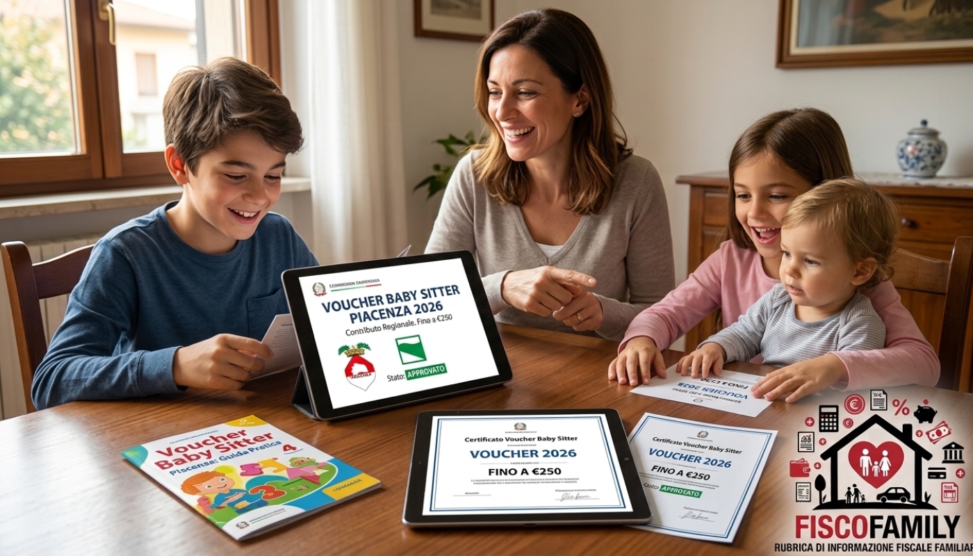 Voucher Babysitter 2026: Fino a 250€ per le Famiglie Piacentine