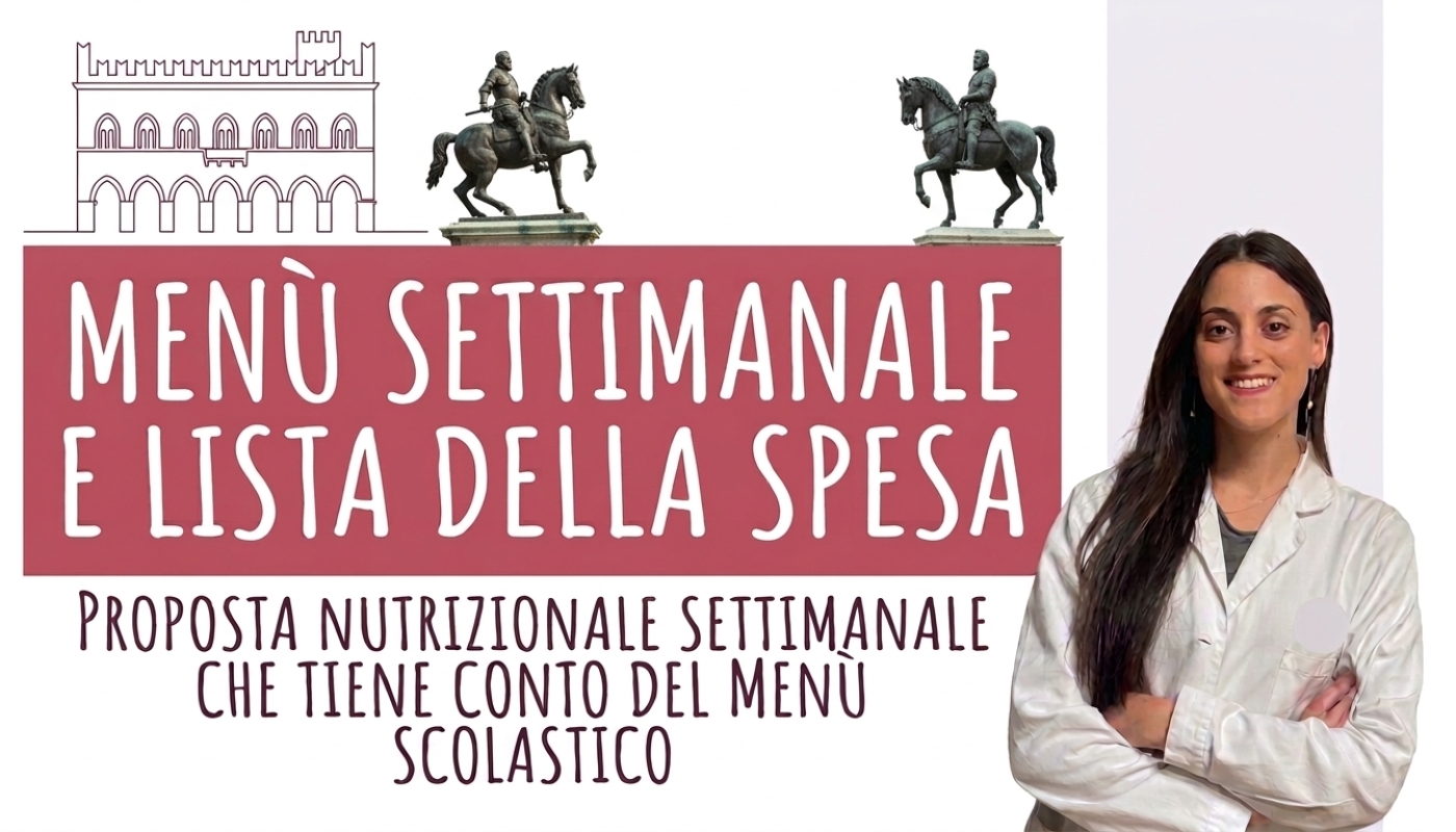 Prima Settimana: Proposta nutrizionale settimanale Dott.ssa Fervari con la lista della Spesa