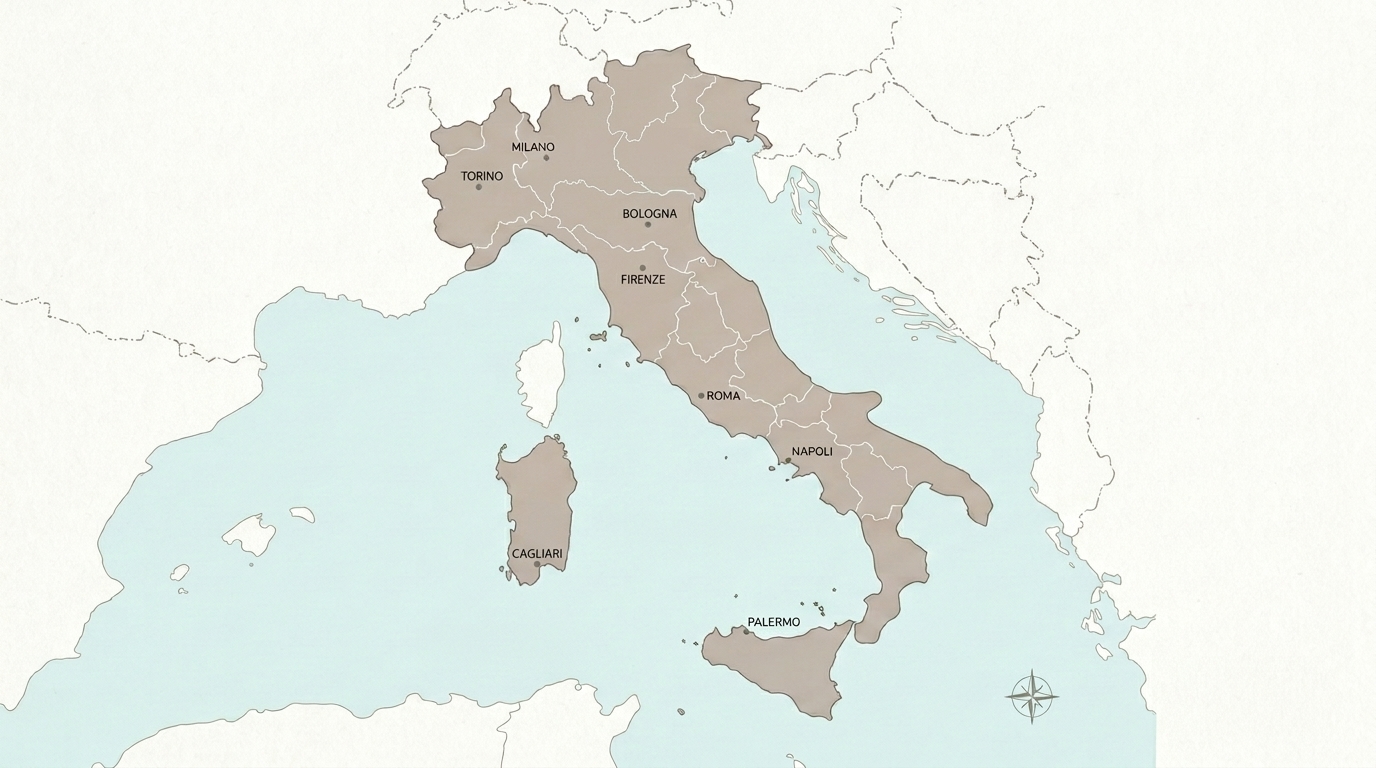Mappa d'Italia della rete Fattore Famiglia